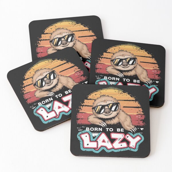 Item preview, Born To Be Lazy Retro Sloth designed and sold by Krieghorn.