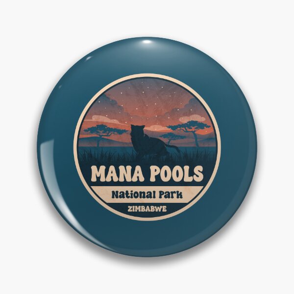 Item preview, Mana Pools National Park Zimbabwe Vintage Safari Graphic designed and sold by CynthiaGraphics.