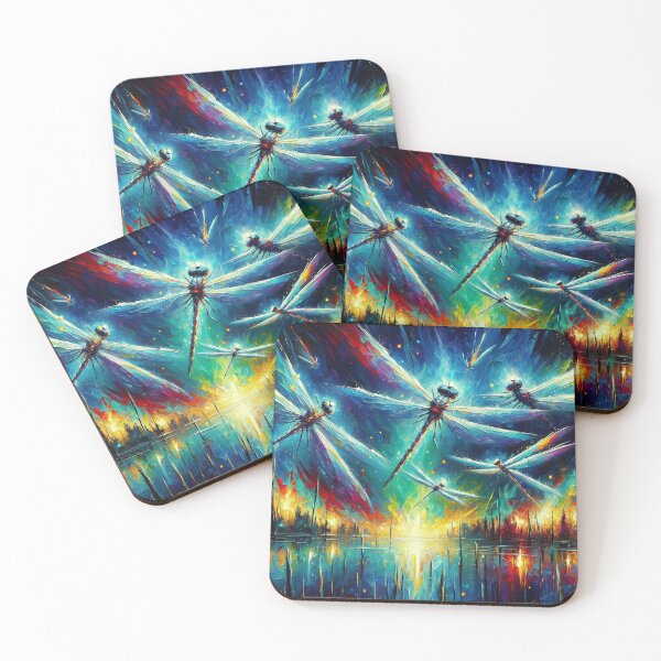 Item preview, Dragonflies Over Water at Night designed and sold by I-I-Trading-Co.