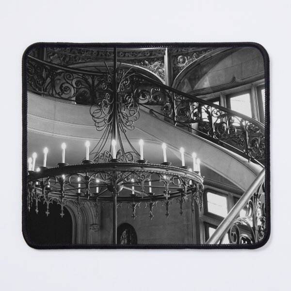 Item preview, Biltmore Cantilevered Staircase and Chandelier in Black and White designed and sold by CarolRMontoya.