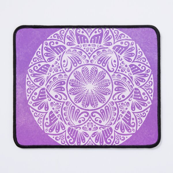Item preview, Purple & white boho watercolor mandala abstract art designed and sold by BridgingThought.