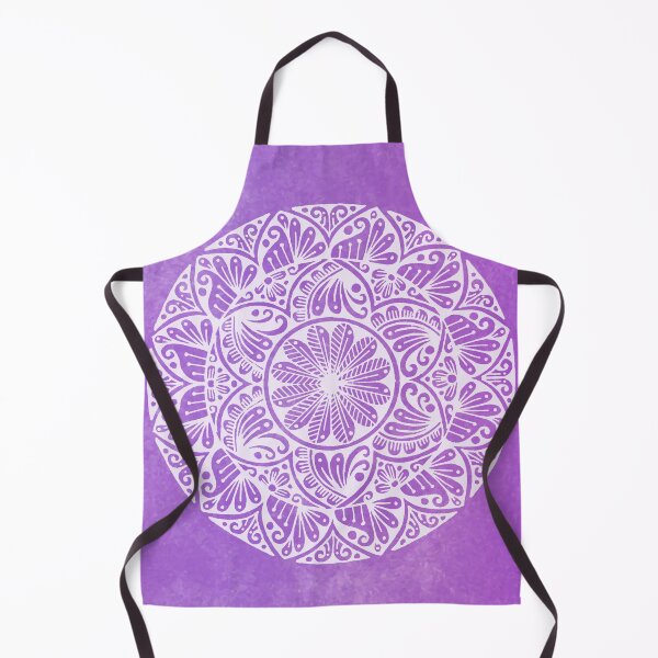 Item preview, Purple & white boho watercolor mandala abstract art designed and sold by BridgingThought.