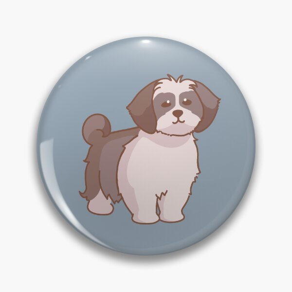 Item preview, Simple silver and white Shih Tzu designed and sold by PupBubble Art.