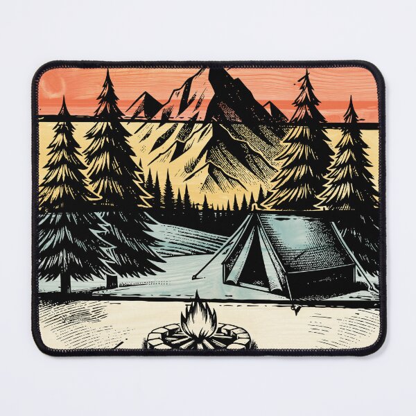 Item preview, Wilderness Retreat - Vintage Peaceful Pine Forest and Mountains designed and sold by greenwhite25.