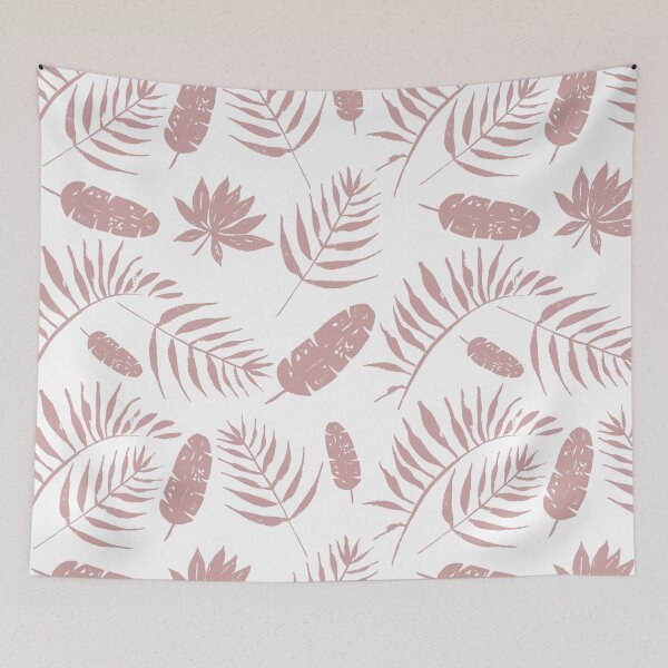 Item preview, Tropical leaves pattern pink designed and sold by JulP.