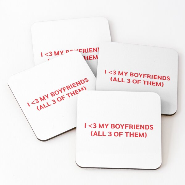 Item preview, I LOVE MY BOYFRIENDS - ALL 3 OF THEM (red) designed and sold by strous.