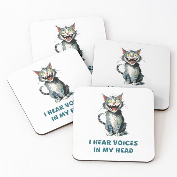 Item preview, Crazy Cat hears voices designed and sold by NordicBadger.
