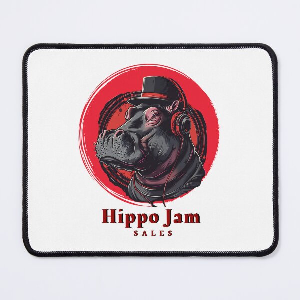 Item preview, Eccentric Ecommerce: Hip-Hop Hippo in Top Hat & Headphones - Art for T-Shirt Design designed and sold by zax454.