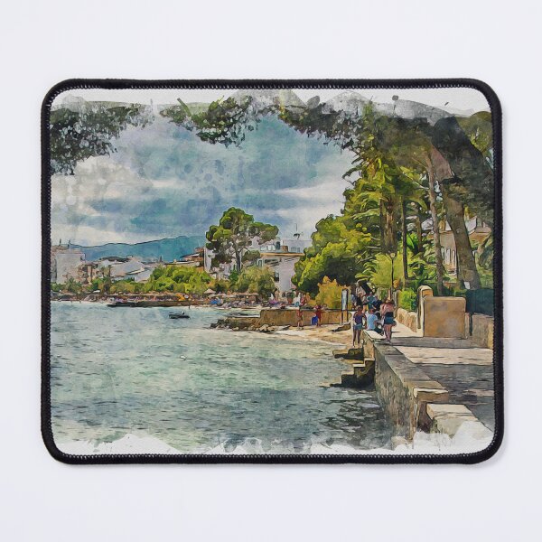 Item preview, Puerto Pollensa Mallorca Watercolour Effect designed and sold by GG WALL ART.