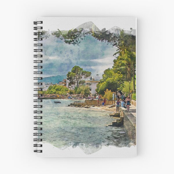 Item preview, Puerto Pollensa Mallorca Watercolour Effect designed and sold by GG WALL ART.