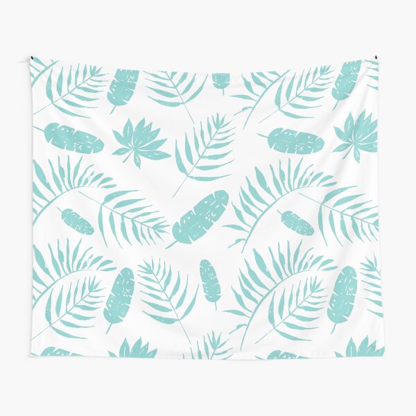 Tropical leaves pattern mint Tapestry