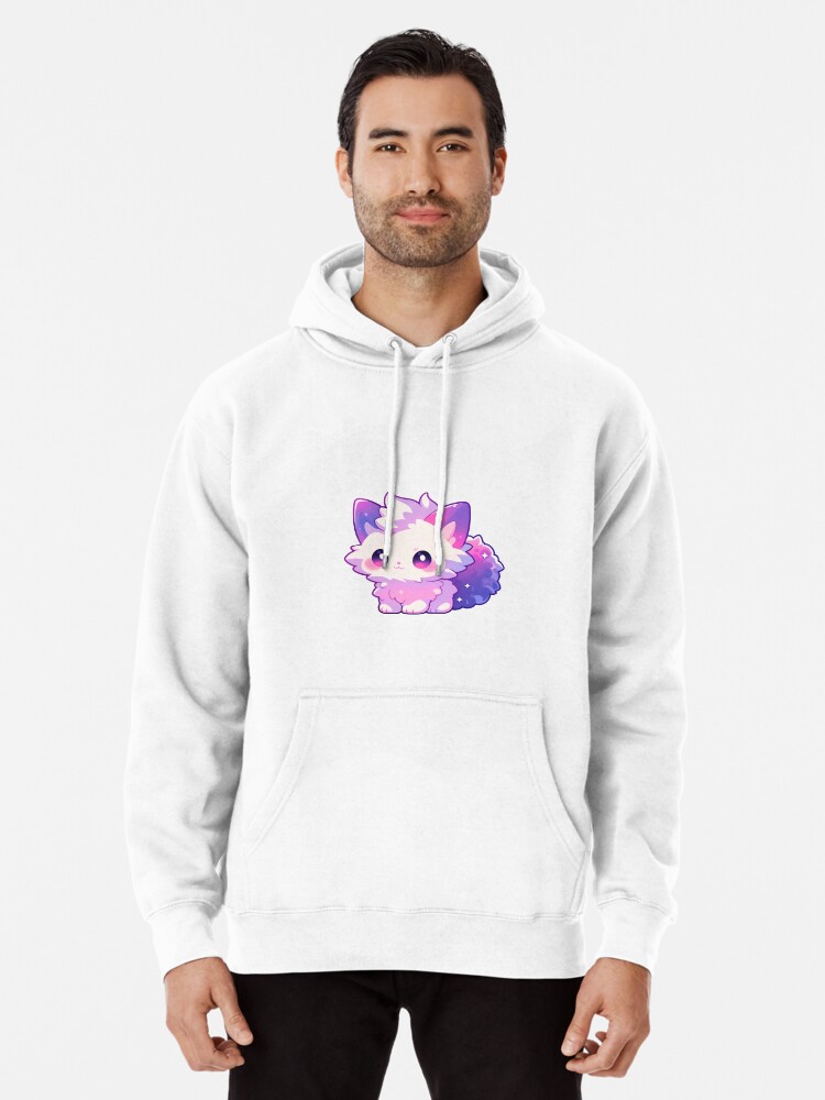 Cute Kawaii Small Space Cat Cosmic Kitten in Pink and Purple