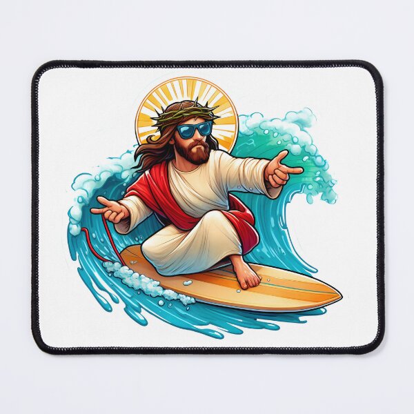 Item preview, Surfing Jesus - Jesus Surf Sheet designed and sold by Beanster-nl.