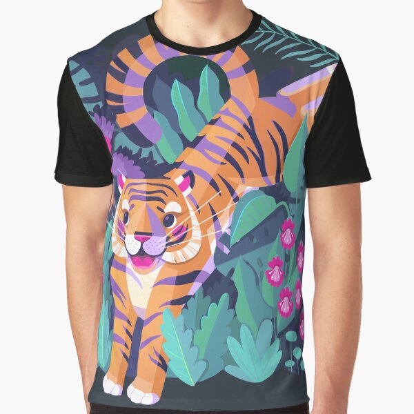 Jumping Tiger - Flying Toucan Graphic T-Shirt
