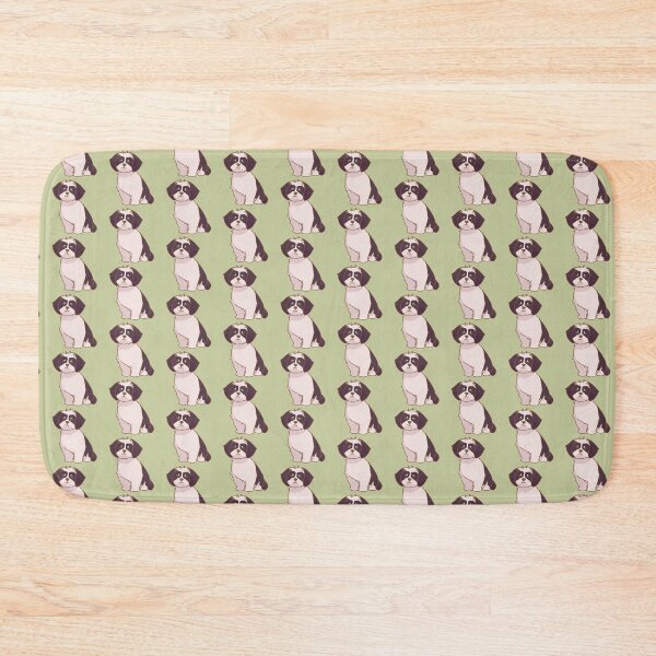 Item preview, Simple black and white Shih Tzu sitting down designed and sold by PupBubble Art.