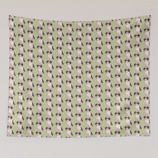 Item preview, Simple black and white Shih Tzu sitting down designed and sold by PupBubble Art.