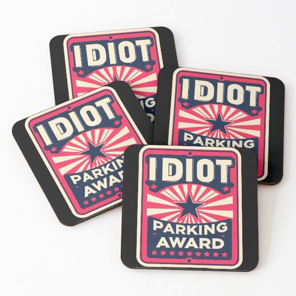 Item preview, Funny Idiot Parking Award Retro Star Badge designed and sold by TomFrontierArt.