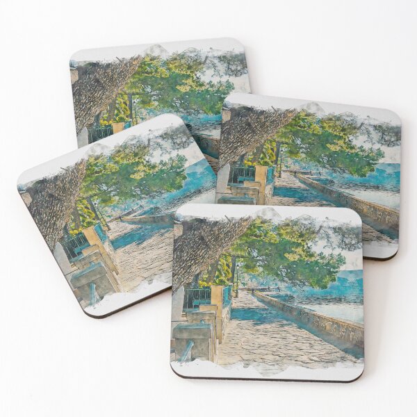 Item preview, Puerto Pollensa Mallorca Watercolour Effect designed and sold by GG WALL ART.