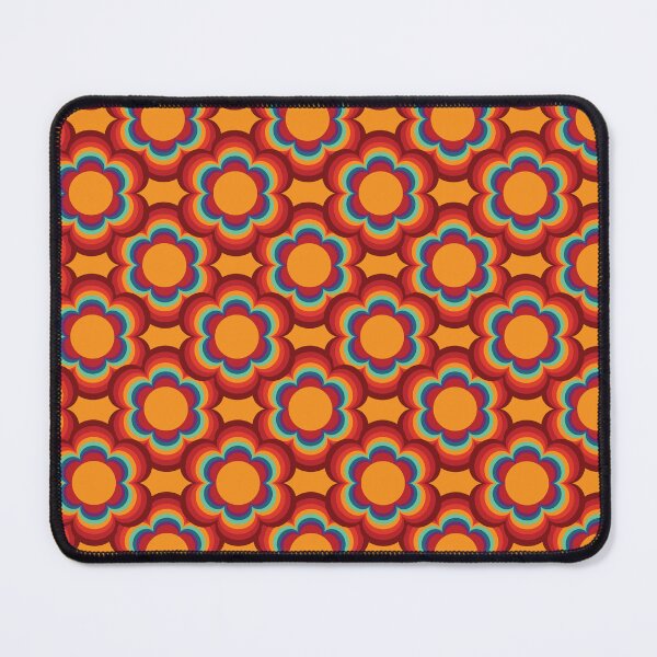 Item preview, 70s Colors Big Sacred Flower Seamless Repeat Pattern Print designed and sold by ClaudiaFlores.