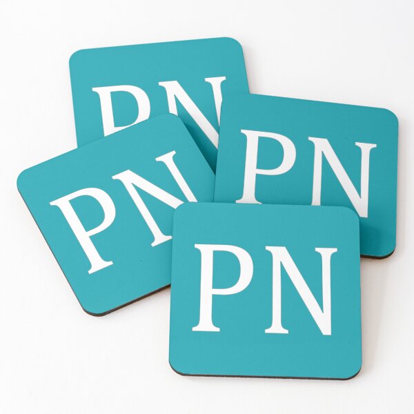 Item preview, PN Initials Monogram Elegant White Letters designed and sold by Jeallan Designs.