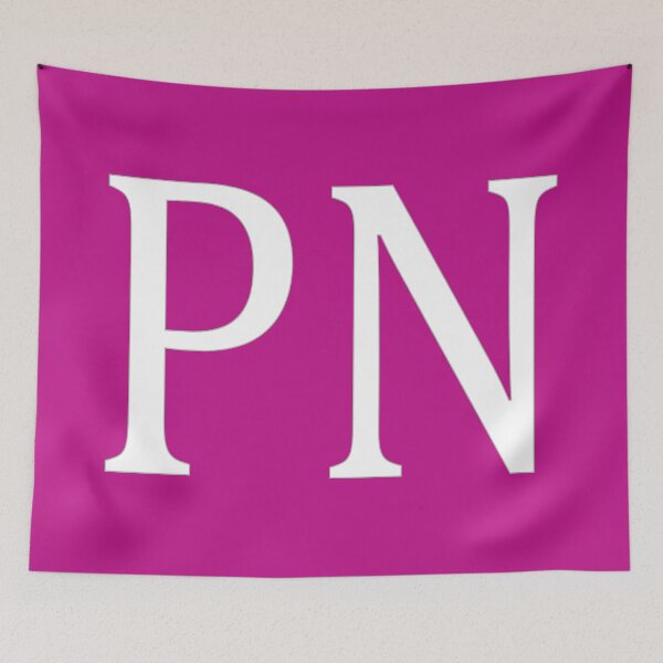 Item preview, PN Initials Monogram Elegant White Letters designed and sold by Jeallan Designs.