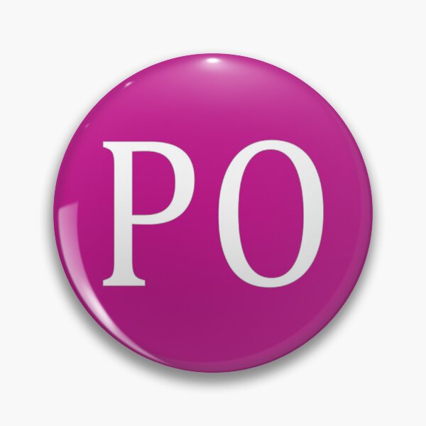 Item preview, PO Initials Monogram Elegant White Letters designed and sold by Jeallan Designs.