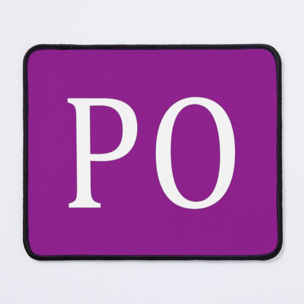 Item preview, PO Initials Monogram Elegant White Letters designed and sold by Jeallan Designs.