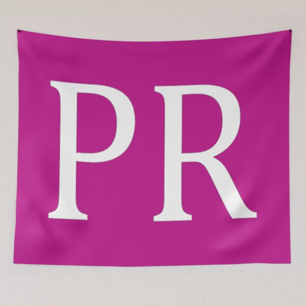 Item preview, PR Initials Monogram Elegant White Letters designed and sold by Jeallan Designs.