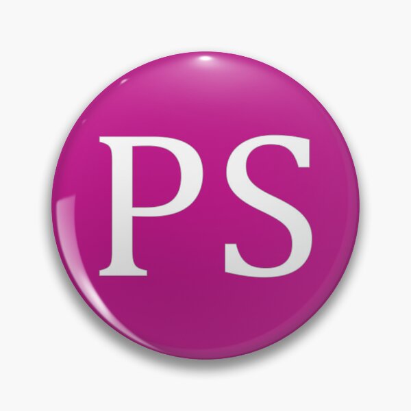 Item preview, PS Initials Monogram Elegant White Letters designed and sold by Jeallan Designs.