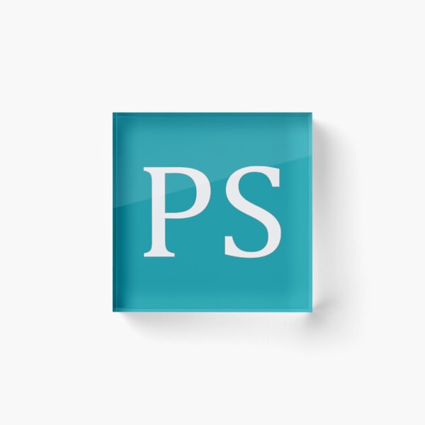 Item preview, PS Initials Monogram Elegant White Letters designed and sold by Jeallan Designs.