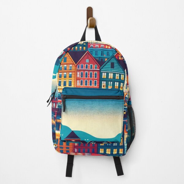 Item preview, Bergen Norway - Digital art poster designed and sold by TravelMarvel.