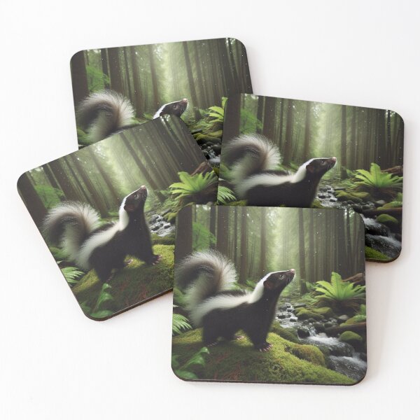 Item preview, Noir Nuisance - Skunk's Stealthy Stroll designed and sold by ProgressMagnet.