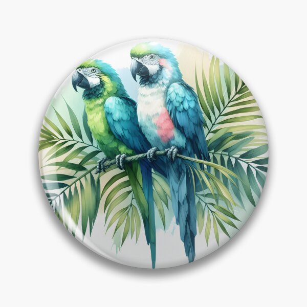 Item preview, ?? "Parrots on a Branch" – Bursting with color and charm! ?? designed and sold by PandaTShirtShop.