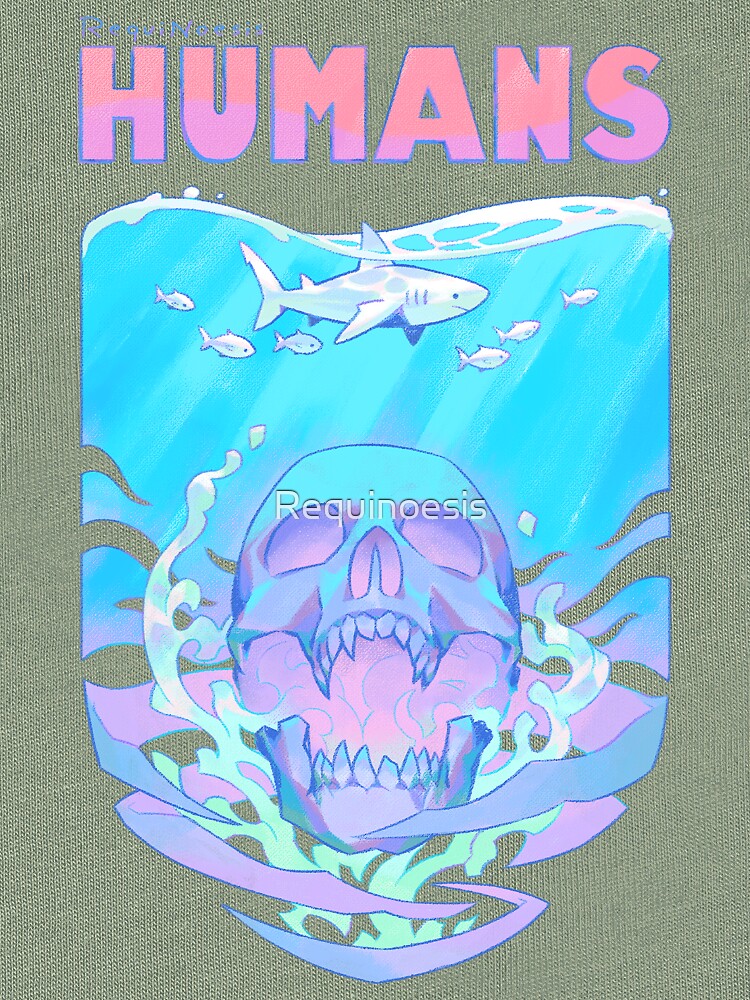 Thumbnail 7 of 7, Tri-blend T-Shirt, HUMANS designed and sold by Requinoesis.