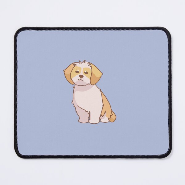Item preview, Simple gold and white Shih Tzu sitting down designed and sold by PupBubble Art.