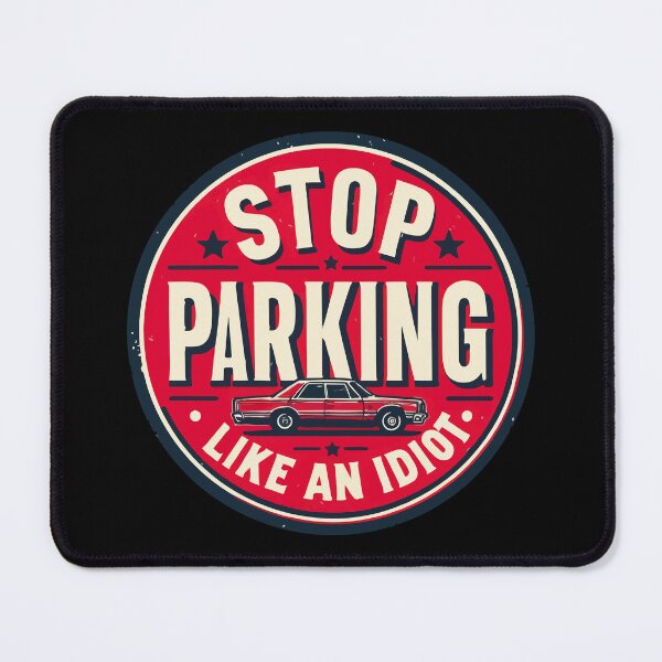 Item preview, Funny Idiot Parking Award Retro Badge designed and sold by TomFrontierArt.