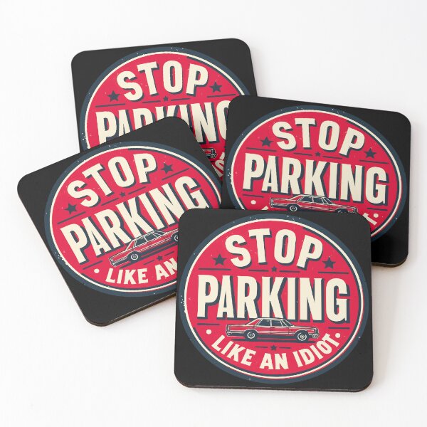 Item preview, Funny Idiot Parking Award Retro Badge designed and sold by TomFrontierArt.