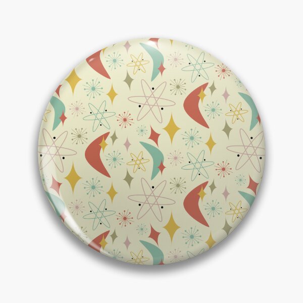 Item preview, Atomic Boomerang Burnt Orange Pink Cream Blue Mid Century designed and sold by Orchard Berry.