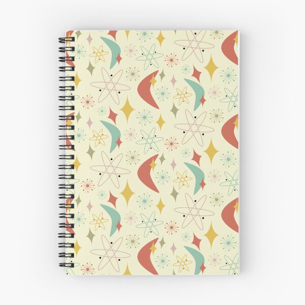 Item preview, Atomic Boomerang Burnt Orange Pink Cream Blue Mid Century designed and sold by Orchard Berry.