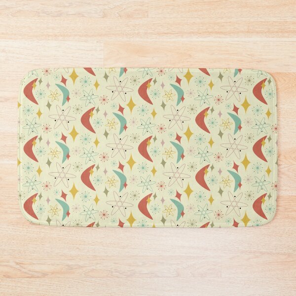 Item preview, Atomic Boomerang Burnt Orange Pink Cream Blue Mid Century designed and sold by Orchard Berry.