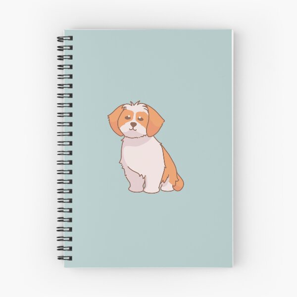 Item preview, Simple red and white Shih Tzu sitting down designed and sold by PupBubble Art.