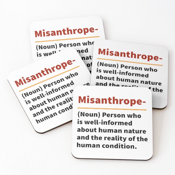 Item preview, Misanthrope- humorous word definition  designed and sold by Rachel the Artist .