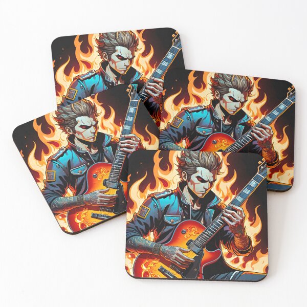 Item preview, Inferno Riff: Guitarist on Fire designed and sold by GrizzlyCollective.