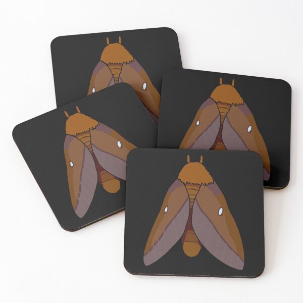 Item preview, Pink striped Oakworm Moth designed and sold by Leapingdoe.