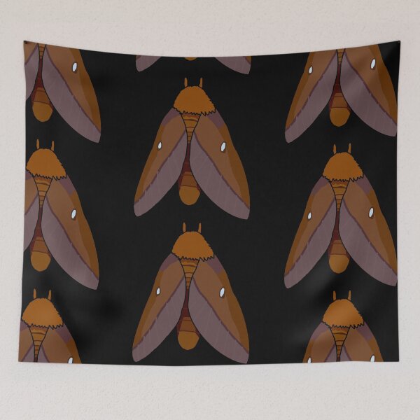 Item preview, Pink striped Oakworm Moth designed and sold by Leapingdoe.