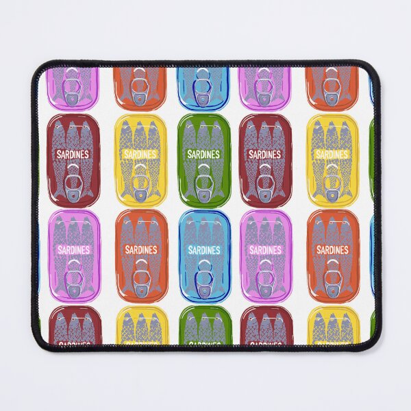 Item preview, Fun colourful Sardine can pattern designed and sold by Quick Brown Fox Canada.