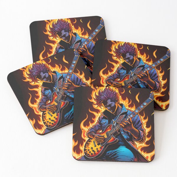Item preview, Flame-Fueled Frenzy: Lead Guitarist’s Madness designed and sold by GrizzlyCollective.