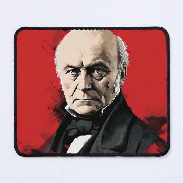Item preview, John Quincy Adams | Red minimalism designed and sold by ComicsFactory.