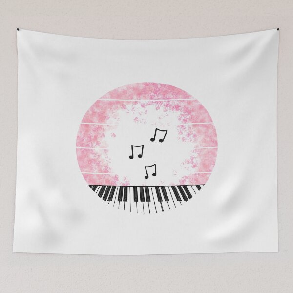 Item preview, Floral Piano Japanese Cherry Blossom Pianist Musician designed and sold by doodlerob.