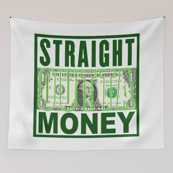 Item preview, Straight Outta Money;  designed and sold by StickerApe.